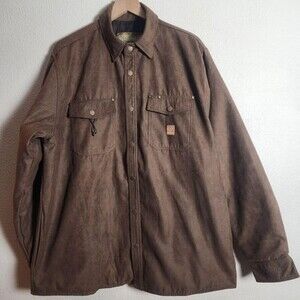 Dixxon Jacket Mens XL Brown Casper D Tech Lined Shirt Jacket Flannel Workwear